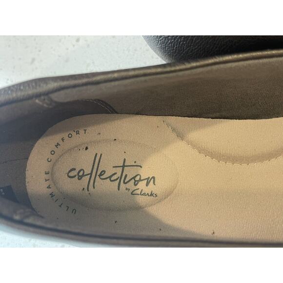 Clarks Collection Ultimate Comfort Heels Pumps Size 8 Pewter & Black - Picture 7 of 11